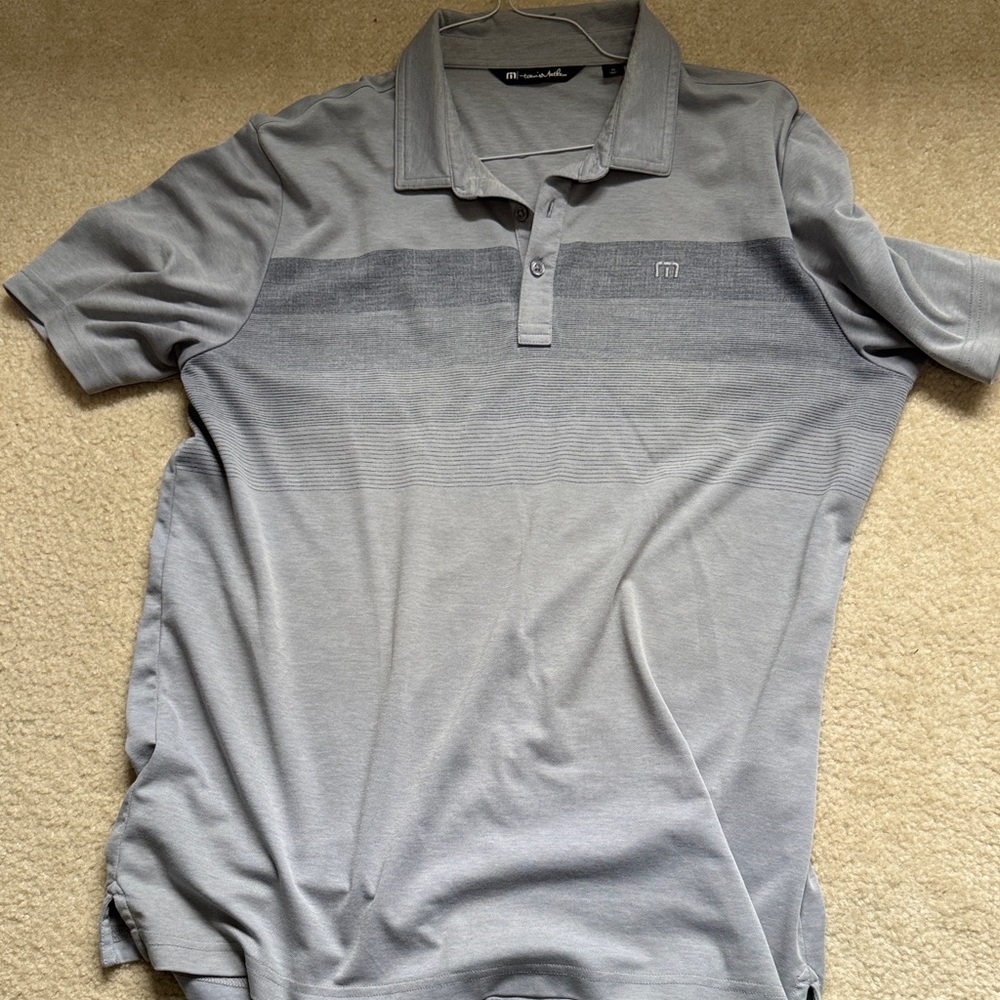 Travis Mathew Light Gray Polo Shirt